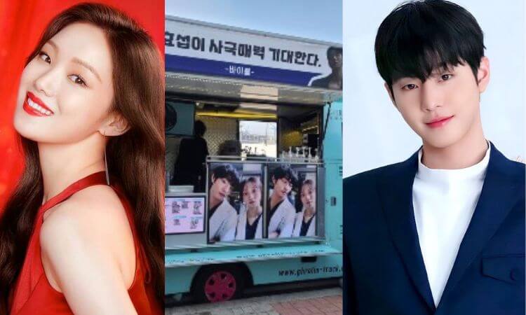 Lee Sung Kyung Sent A Coffee Truck Surprise for Boyfriend Ahn Hyo Seop